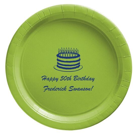 Sophisticated Birthday Cake Paper Plates